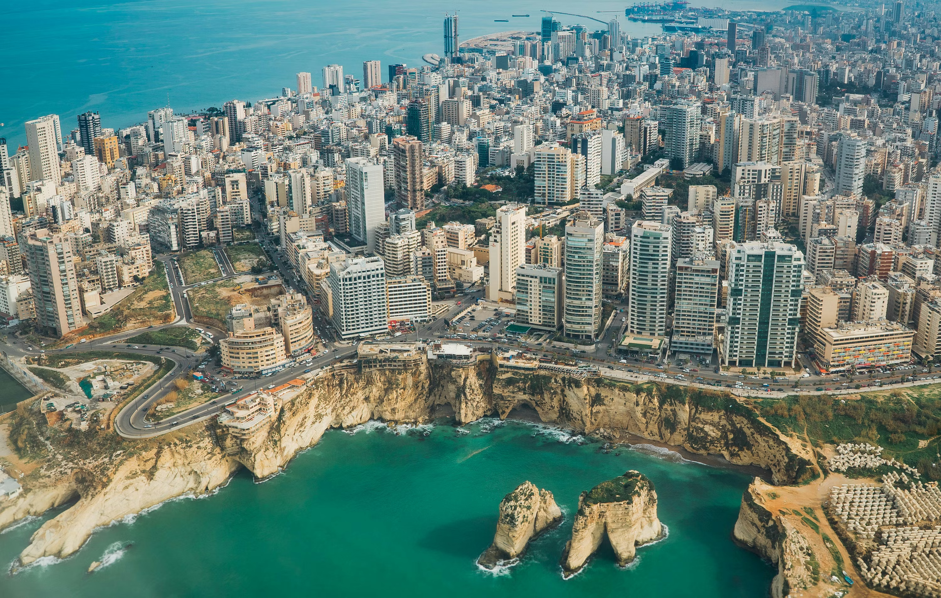 Lebanon Beirut Raouche Rocks